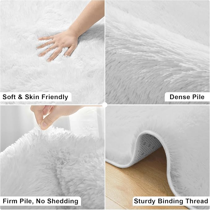 Merelax Soft Modern Indoor Large Shaggy Rug - Image 3