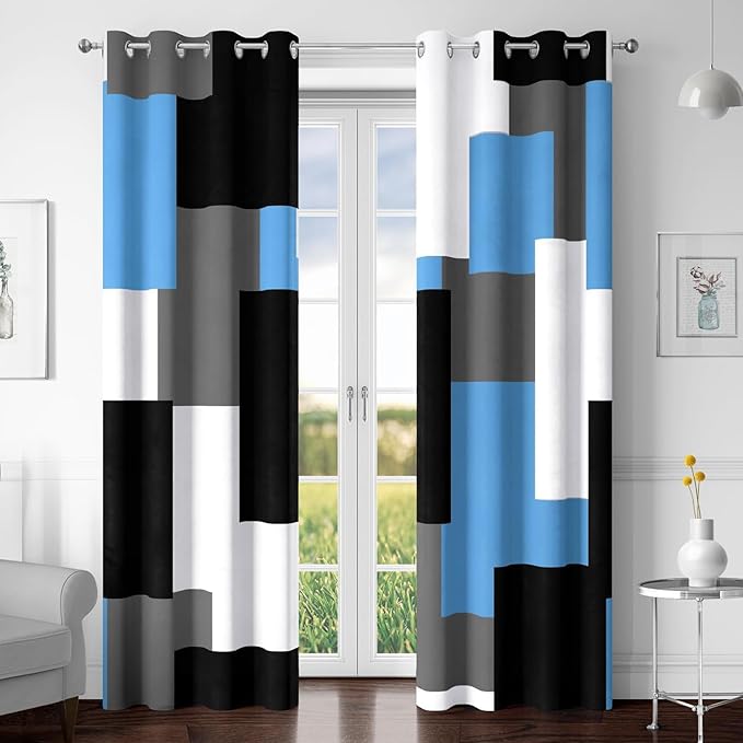 Tyrot Light Blue 100% Blackout Curtains by TyrotHomeDecor