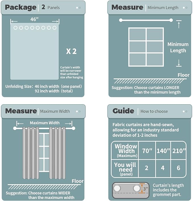 BGment Green Blackout Curtains 72 Inch Length 2 Panels Set, Grommet Thermal - Image 6