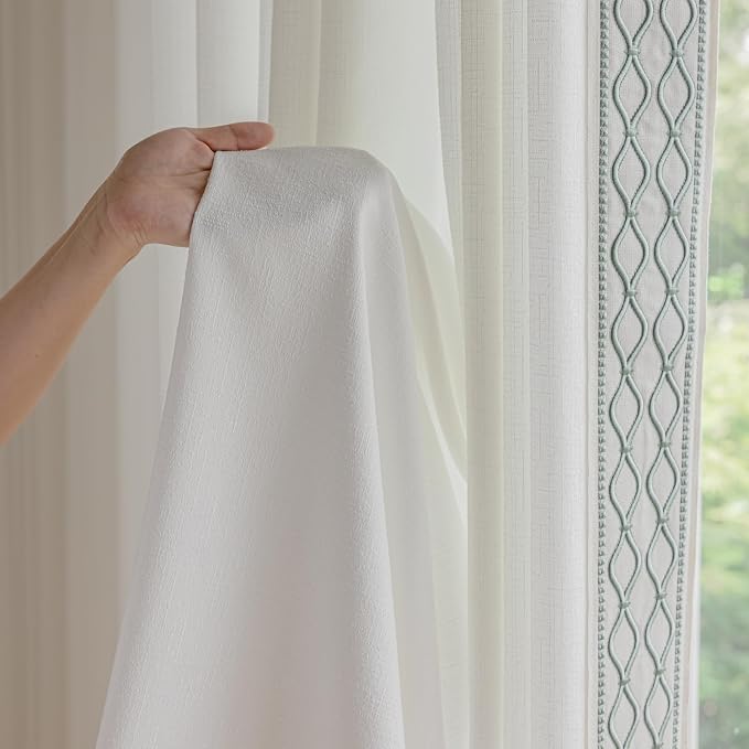 VisionaryHomeDesign White Colour Linen Curtain Panels - Image 7