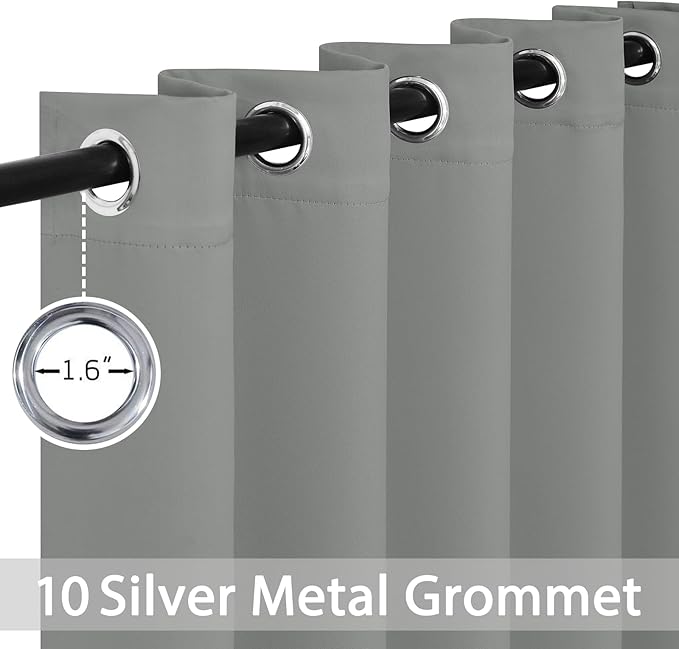 Yakamok Dove Grey Room Darking 96 Inch Length 2 Panel Sets - Image 2