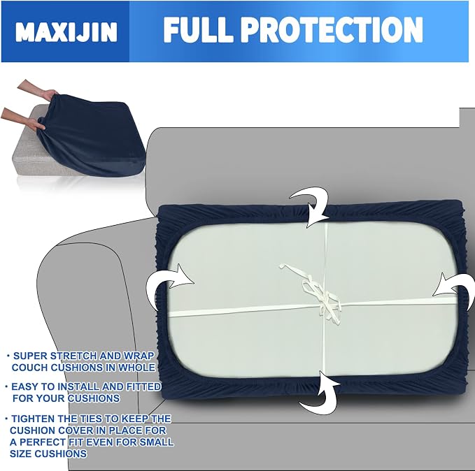 MAXIJIN 1 Piece Velvet Chaise Cover Stretch Sectional Couch Covers - Image 6