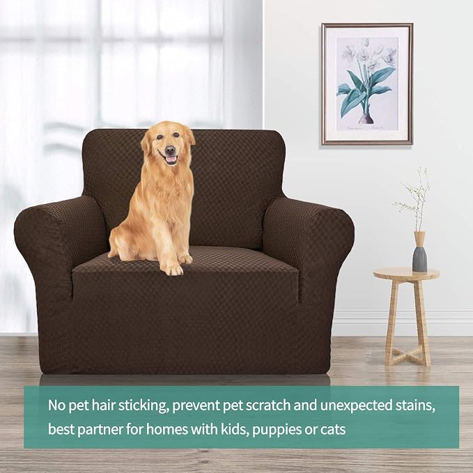 YEMYHOM Couch Cover Latest Jacquard Design High Stretch Sofa Chair Covers - Image 2