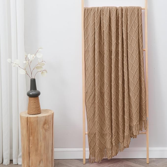 inhand Knitted Throw Blankets for Couch and Bed, Soft Cozy Knit Blanket - Image 5