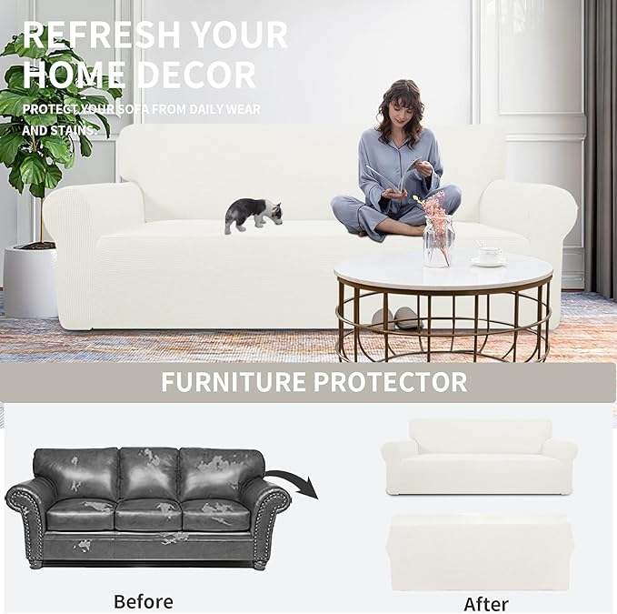 Easy-Going Stretch Oversized Loveseat Slipcover 1-Piece Sofa Cover Furniture - Image 4