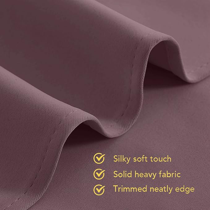 NICETOWN Dry Rose Blackout Shack Curtains Noise Reducing, Thermal Insulated and - Image 5