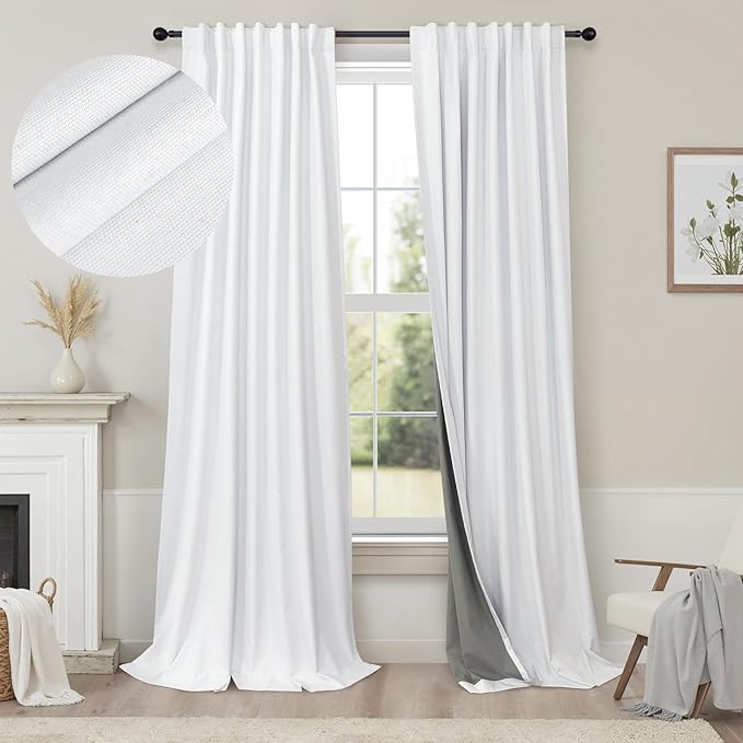 Complete Blackout 90 Inch Curtains Rustic Closet Extra Wide Curtains 2 Panel by Pitalk