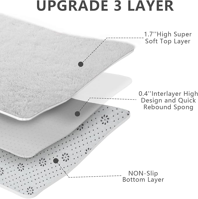 Shag Area Rugs for Living Room 8X10 Ultra Soft Fluffy Area Rugs for Bedroom Dorm - Image 5