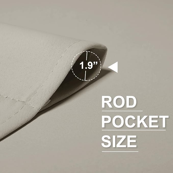 RYB HOME Short Natural Curtains - Image 3