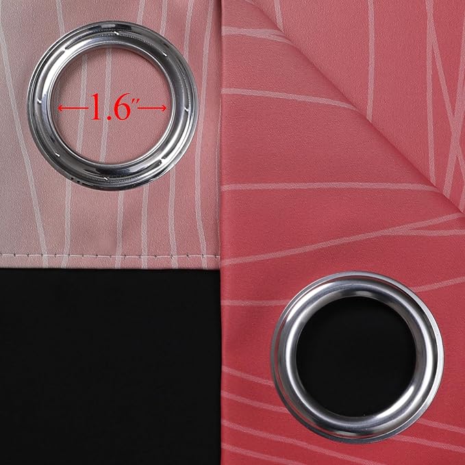 Estelar Textiler Red and Green Blackout Curtains 45 Inch Length, Full Room - Image 7