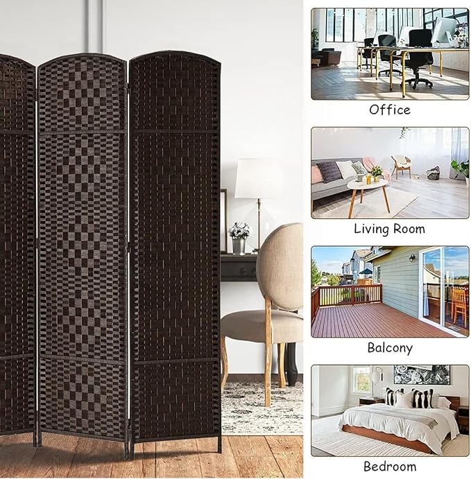 Rose Home Fashion Room Divider, 6 ft Tall Room Dividers and Folding Privacy - Image 8