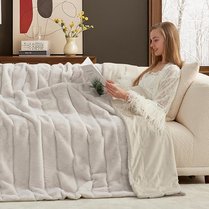 Cozy Bliss Faux Fur Throw Blanket - Image 2