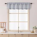 Chyhomenyc Gray Valance for Windows, Light Filtering Faux Linen Slub Textured by Chyhomenyc
