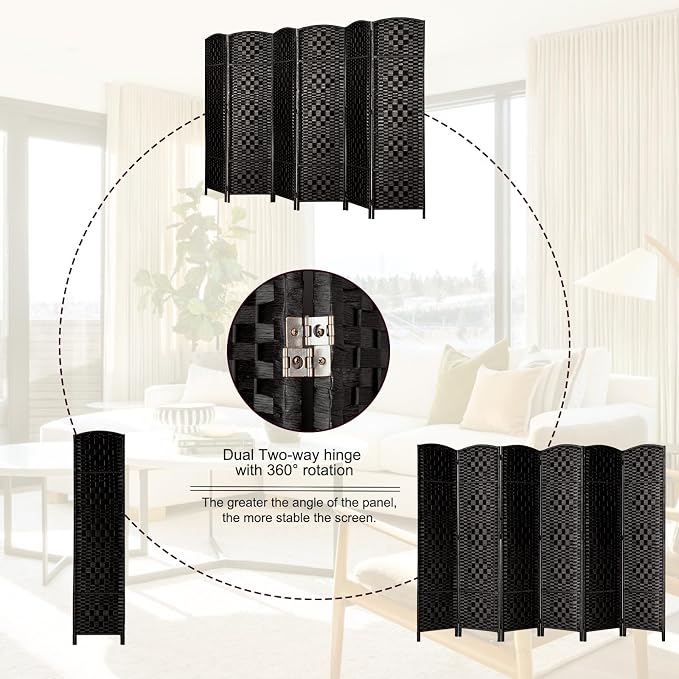 Rose Home Fashion 6 ft Tall Room Divider, Room Dividers and Folding Privacy - Image 6
