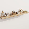 Solid Wood Floating Shelves for Wall 55"W x 8"D x 1.56"H Set of 1, Deep Wall by Marsmiles