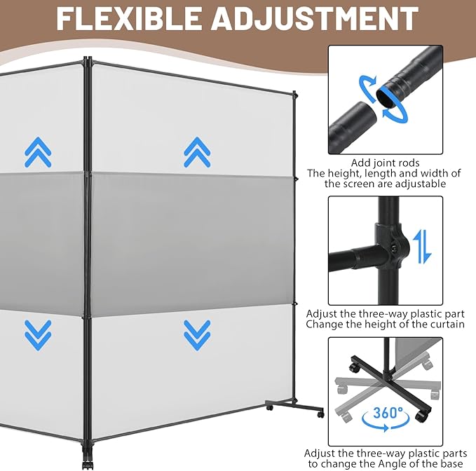 2 Panels Room Divider/Privacy Screen - Image 5