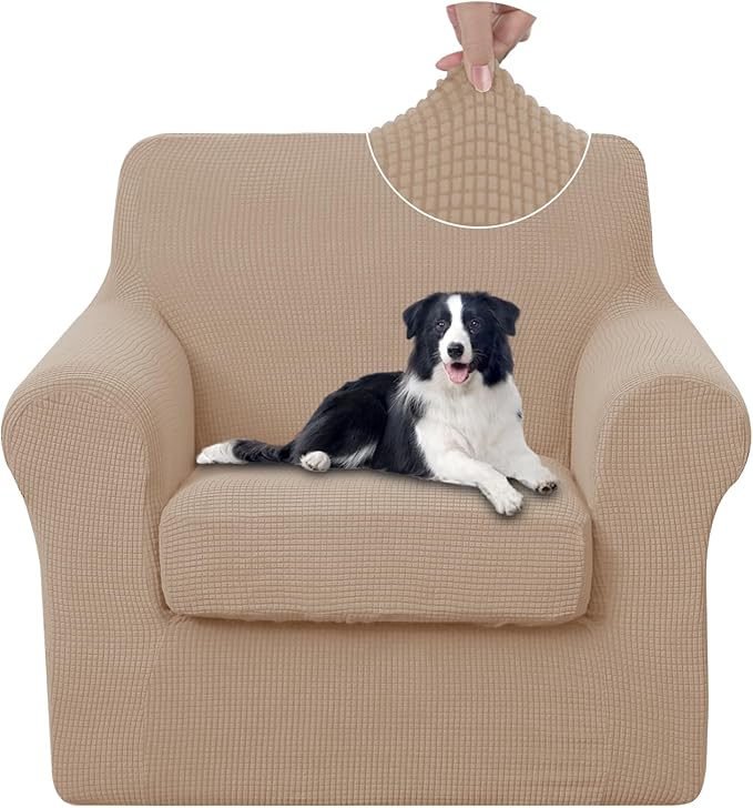 U-NICE HOME 2 Pieces Chair Covers Stretch Couch Cover Sofa Cover Washable Chair by U-NICEHOME