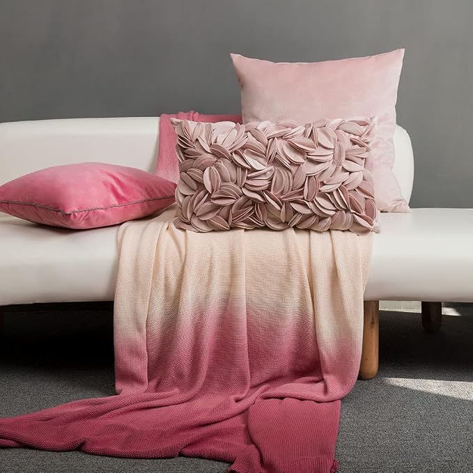 KINGROSE 3D Flower Throw Pillow Cover Home Decorative Pillow Case Sham Soft - Image 7
