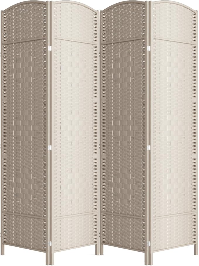 6 Panel Room Divider, 6Ft Folding Privacy Screen, Tall by cocosica