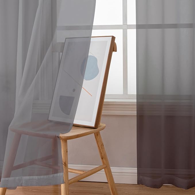 Aiyufeng Sheer Voile Window Treatment Rod Pocket Curtain Panels - Image 7
