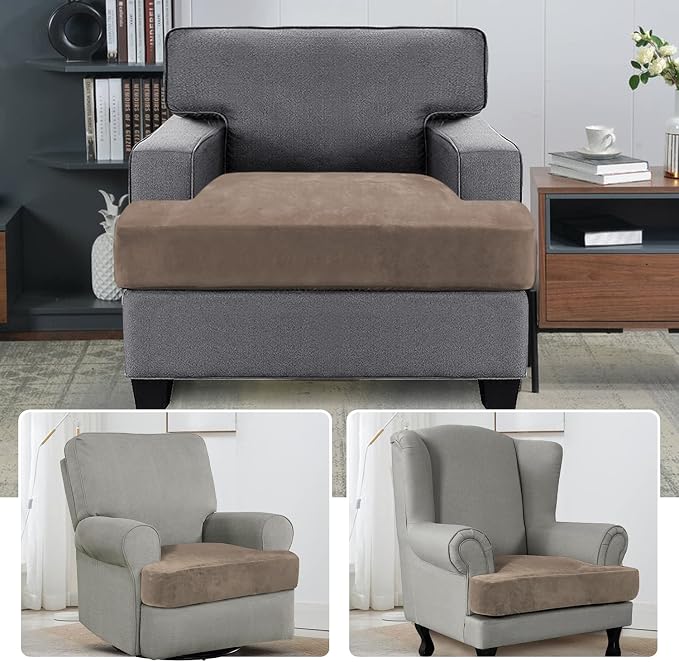 H.VERSAILTEX Stretch Velvet T Cushion Chair Covers - Image 2