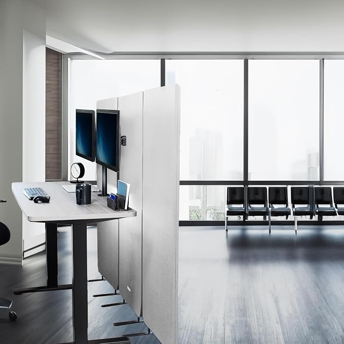 VIVO Freestanding 72 x 56 inch Privacy Panel, Cubicle Divider, Acoustic Wall - Image 8