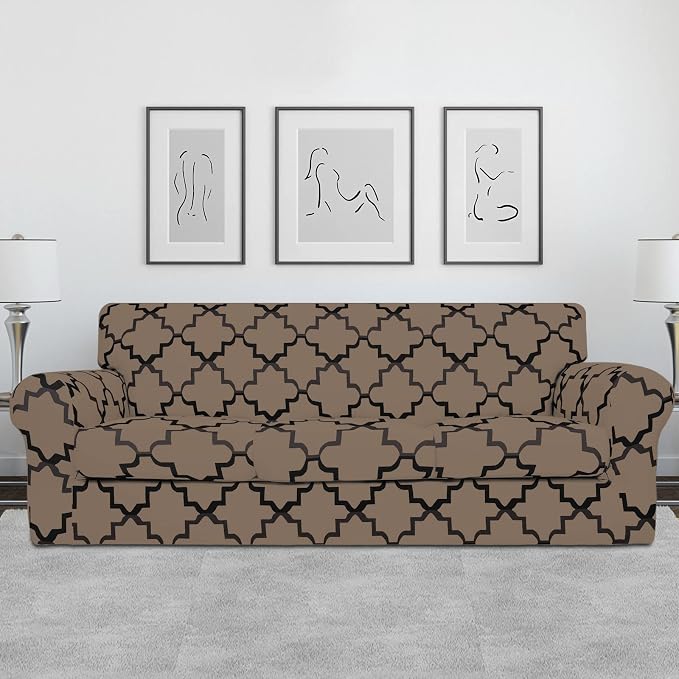 Easy-Going Print 4 Pieces Stretch Soft Couch Cover - Image 2