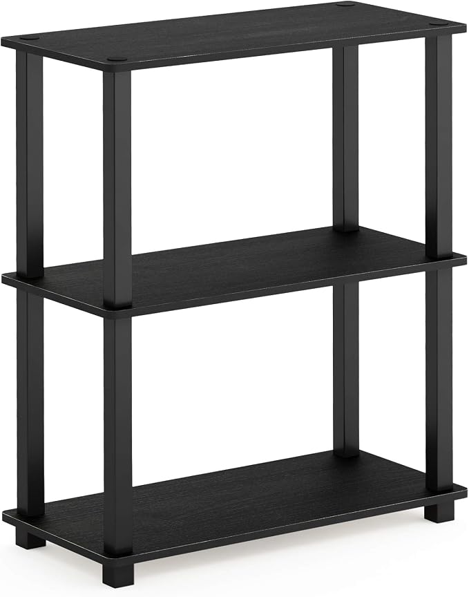 Furinno TURN-S-TUBE Storage Shelves, 3-Tier Book Shelf, Corner Shelf, Toolless - Image 5