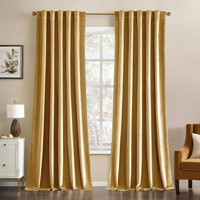 MIULEE Velvet Curtains 90 inches by MIULEE