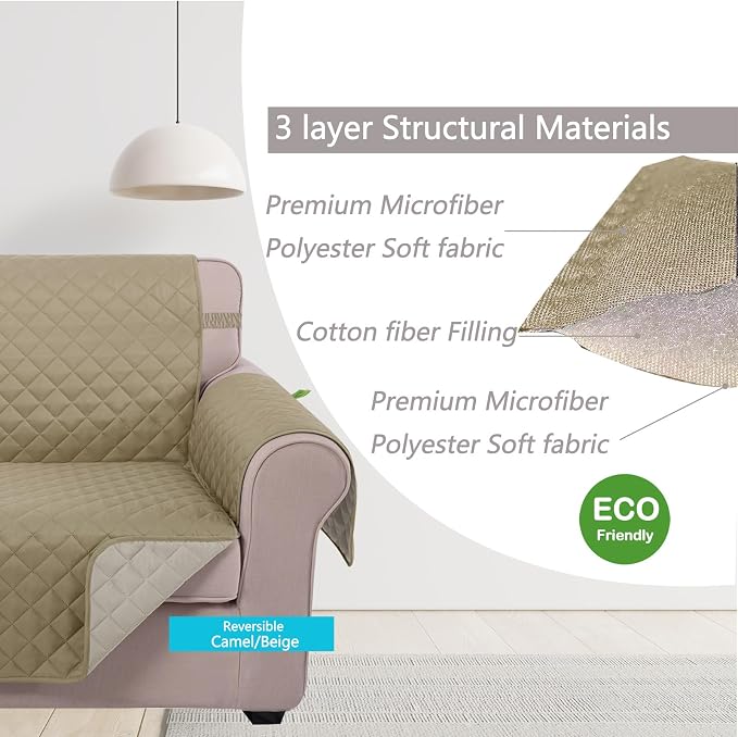 U-NICE HOME 4 Seater Sofa Cover 91 Inch Large Couch Covers - Image 4