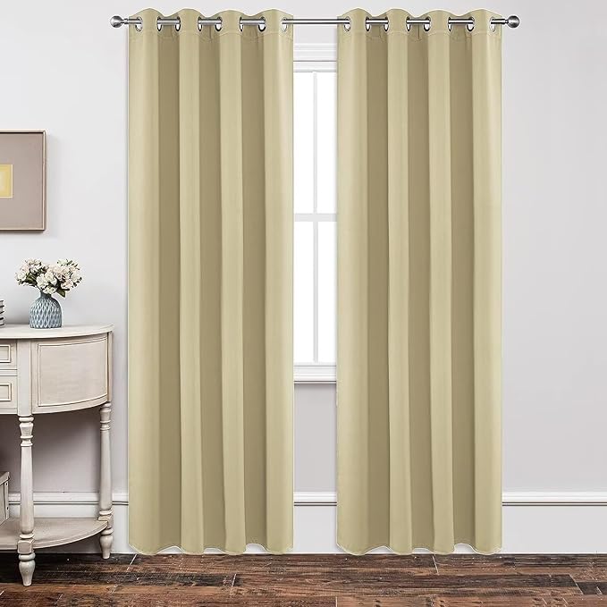 Joydeco Blackout Curtains 90 Inches Long 1 Panel, Thermal Insulated Long by JOYDECO