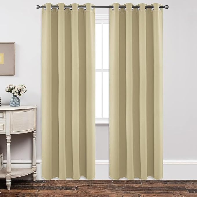 Joydeco Blackout Curtains 95 Inch Length 2 Panels Set, Thermal Insulated Long by JOYDECO