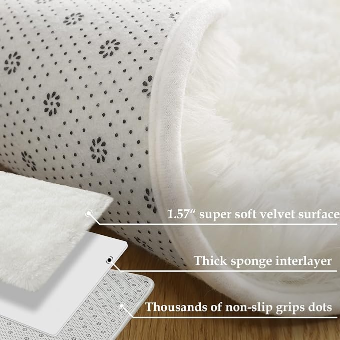 Merelax Soft Modern Indoor Shaggy Area Rug - Image 6