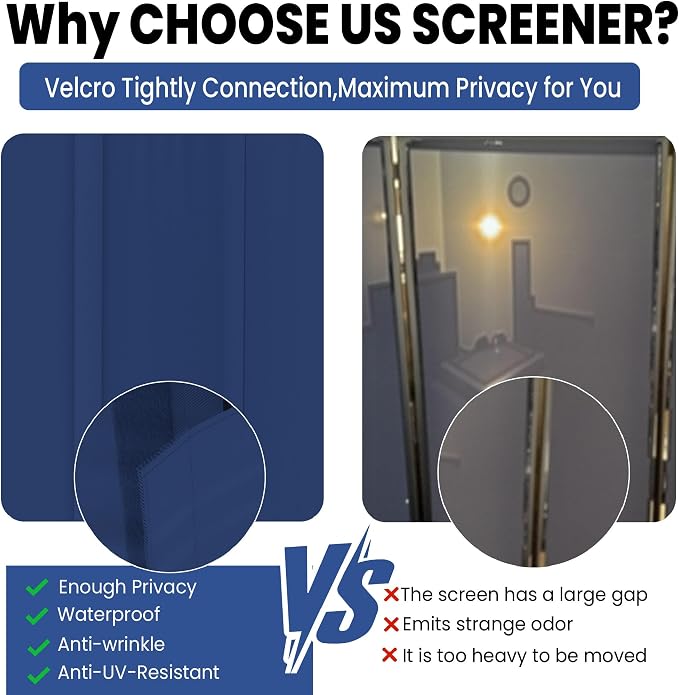 Room Divider, 4 Panel Upgraded Folding Privacy Screen, 88” Highly Secretive - Image 4