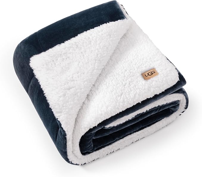 UGG Nita Throw Blanket for Couch, Reversible Plush Throw for Couch or Bed by UGG