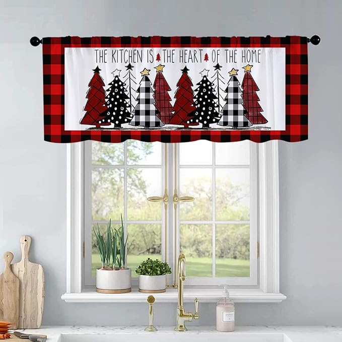 Christmas Kitchen Curtains Xmas Tree by BrilliStar