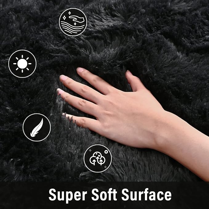 Merelax Soft Modern Indoor Large Shaggy Rug - Image 3