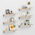 SKYSEN Floating Shelves for Wall Set of 6, 23.6in Wood Wall Shelf for Decor by skysen