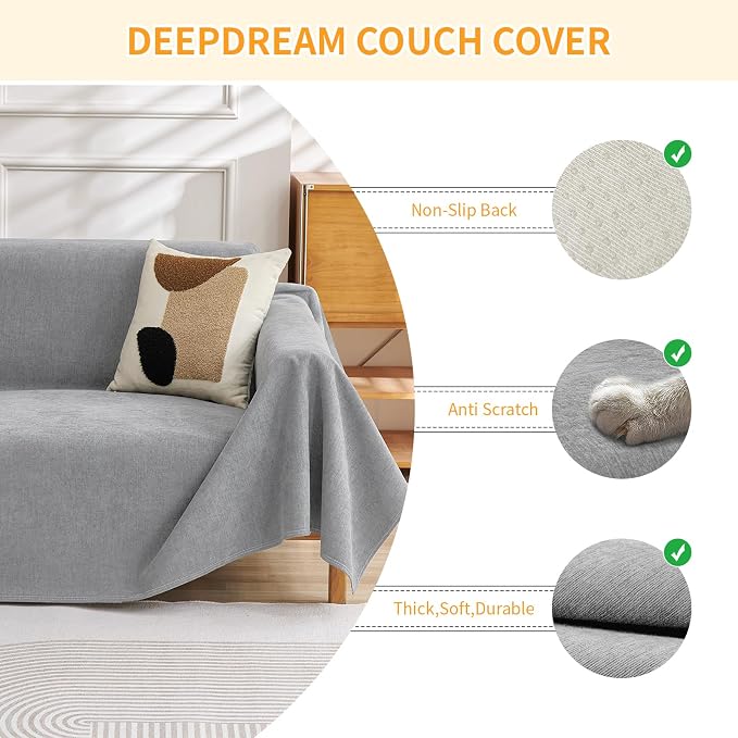Deep Dream Cat-Scratch Resistant Couch Cover, Waterproof Sofa Cover - Image 2