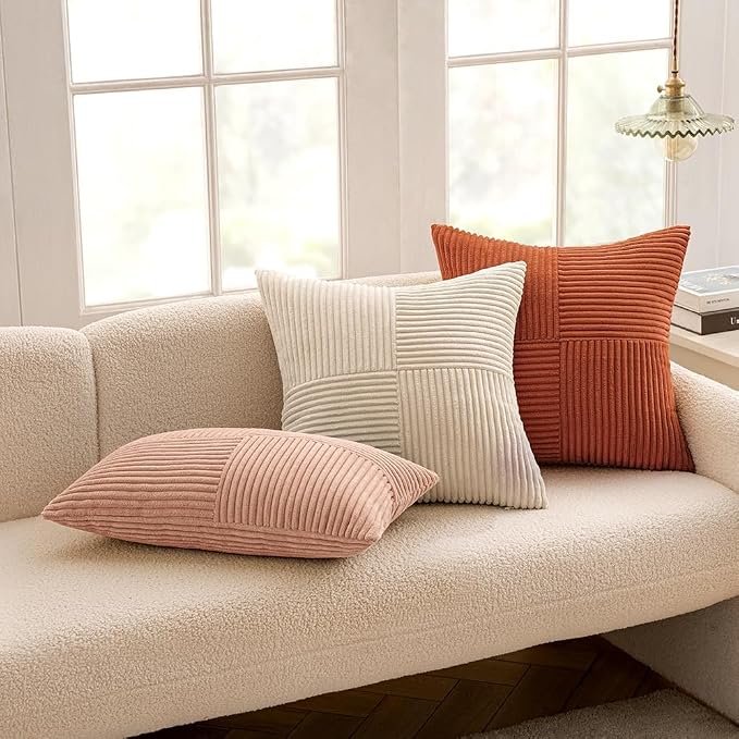 MIULEE Rust Decorative Throw Pillow Covers 16x16 Inch - Image 5