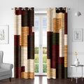 Tyrot Brown Red Vintage 100% Blackout Curtains by TyrotHomeDecor