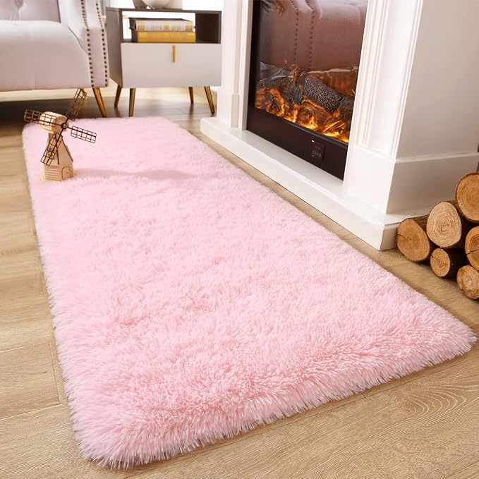Chicrug Soft Runner Rugs for Bedroom Living Room Plush Fluffy Rug 2x8 Feet - Image 2