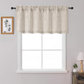 OWENIE Linen Valances for Windows 1 Pcs 22 Inch Length, Light Filtering by OWENIE