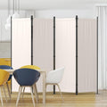 Room Divider 4 Panel Partition Room Dividers & Folding Privacy Screens w/ 3 by Kecreque