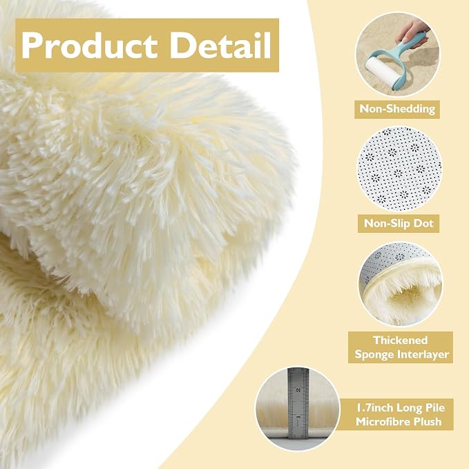 yulidayang Fluffy Round Area Rugs - Image 3