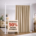 No Drill Curtain Rods for Room Divider, Adjustable Tension Rod 35-100" W x by gonnrly