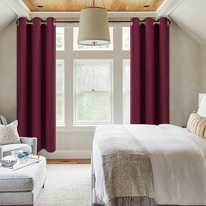 Diraysid Blackout Curtains for Bedroom Grommet Thermal Insulated Room Darkening - Image 5