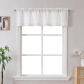 Gwine Natural Valance for Windows, Light Filtering Faux Linen Textured Kitchen by Gwine