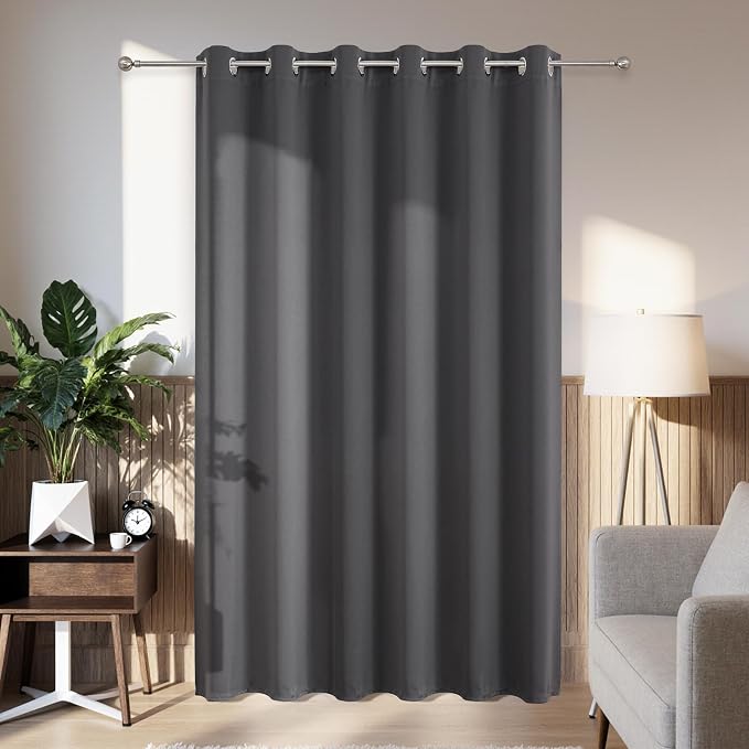 Joydeco Blackout Patio Sliding Door Curtains 108 Inches Long, Grommet Privacy by JOYDECO
