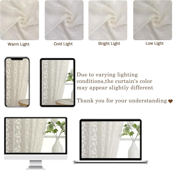 Chyhomenyc Ivory Sheer Valances - Image 5